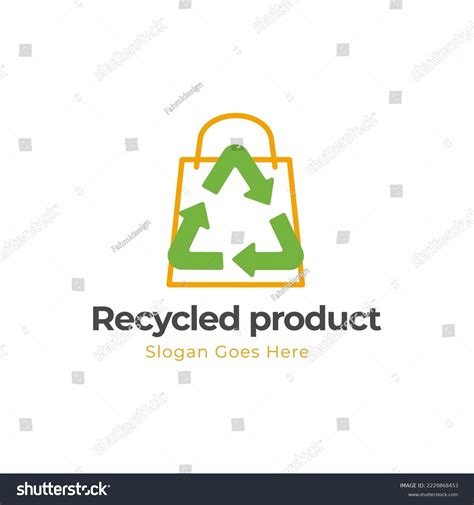 Recycled Product Bag Recycle Logo Vector Stock Vector (Royalty Free) 2229868453 | Shutterstock