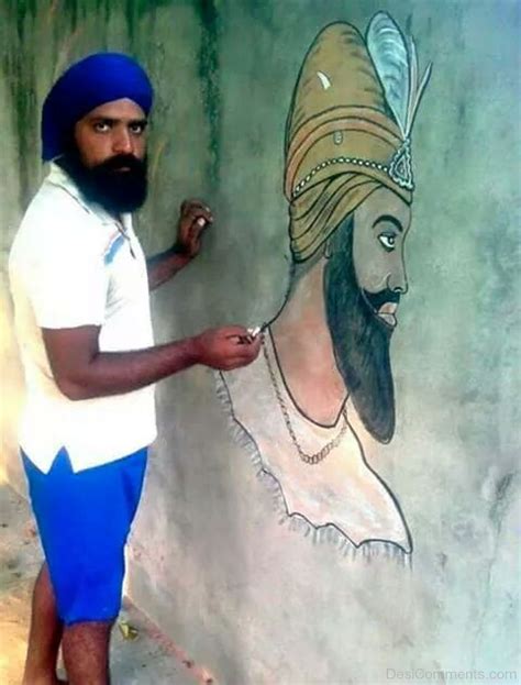 Painting Of Guru Gobind Singh Ji - Desi Comments