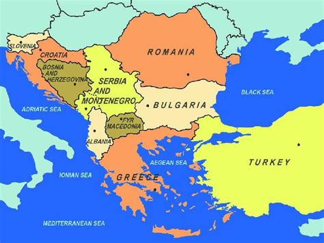 Bulgaria Map Eastern Europe