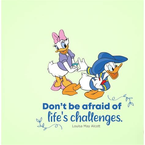 Design With Vinyl Dont Be Afraid Daisy Donald Duck Disney Cartoon Quotes Wall Sticker Art Decal ...