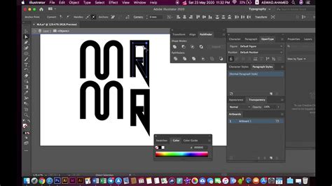 How to create fonts logo using Adobe Illustrator CC - YouTube