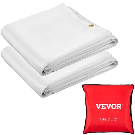 VEVOR Fire Blankets, 2 Pack Welding Blankets, 6' x 10' Fire Suppression Blanket, 1022 °F Flame ...