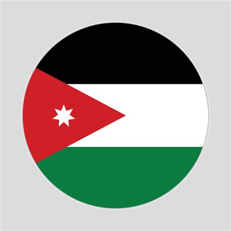 Jordan Round Country Flag. Jordanian Circle National Flag. 28191336 ...