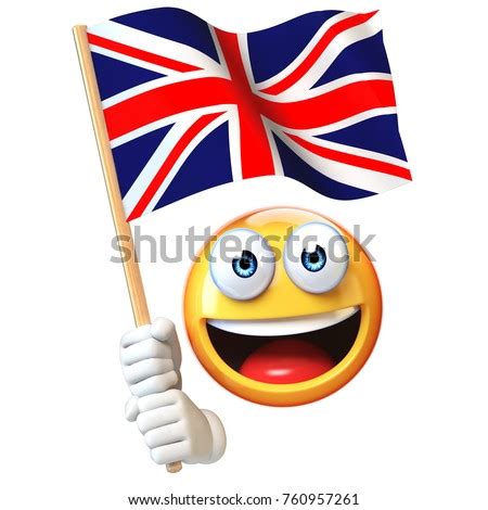 Emoji Holding Union Jack Flag Emoticon Stock Illustration 760957261 - Shutterstock