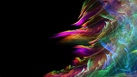 Download A Colorful Abstract Painting On A Black Background | Wallpapers.com