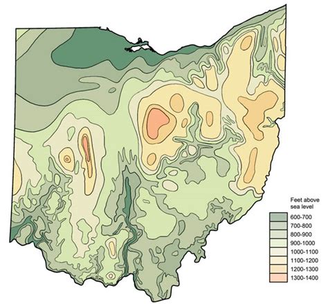 Ohio Elevation Map