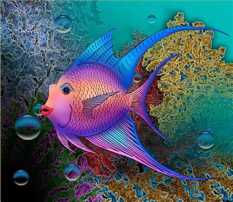 Artist David Miller Fish paintings