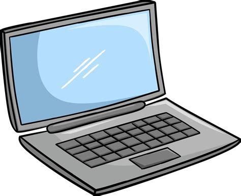 Computer laptop cartoon illustration icon with empty lcd panel 6895992 Vector Art at Vecteezy