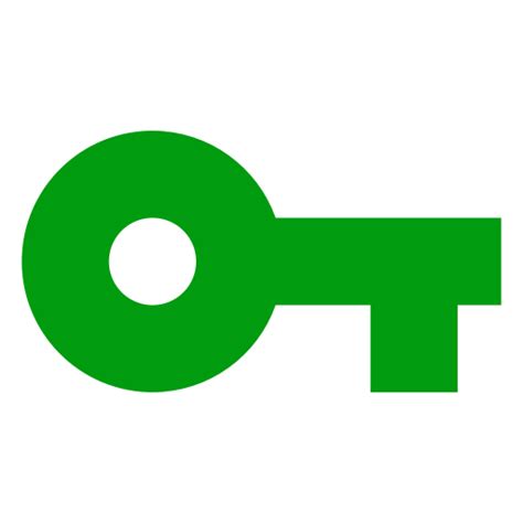 Green key symbol (png icon)