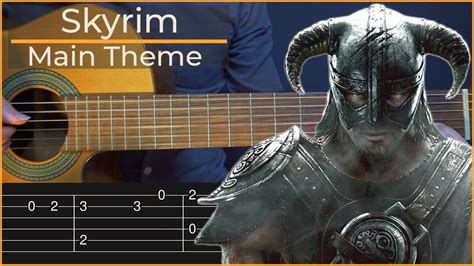 Skyrim Theme - Jeremy Soule (Simple Guitar Tab) - YouTube