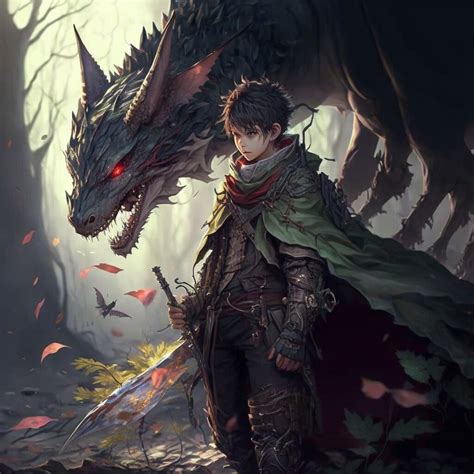 ArtStation - Anime boy and his dragon | Artworks