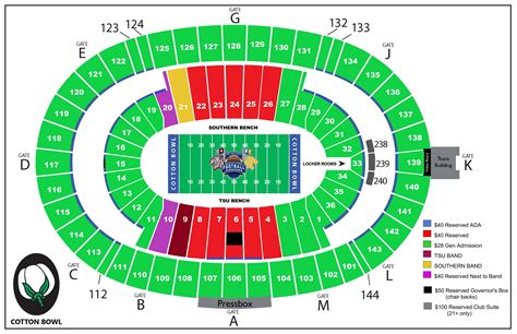 Cotton Bowl Stadium Seating Chart