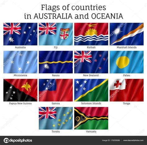 Pacific Countries Flags