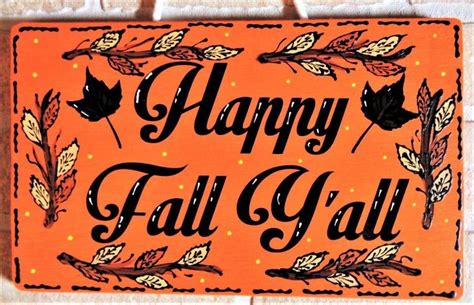 HAPPY FALL Y'all SIGN Autumn Wall Art Door Hanging Hanger | Etsy Halloween Deco, Halloween ...