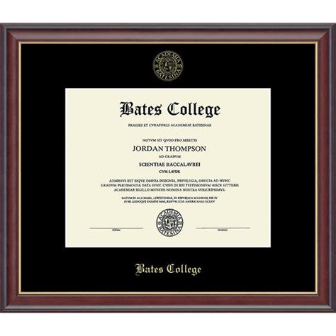 Embossed Studio Gold Diploma Frame - IN STOCK! | Bates College Store