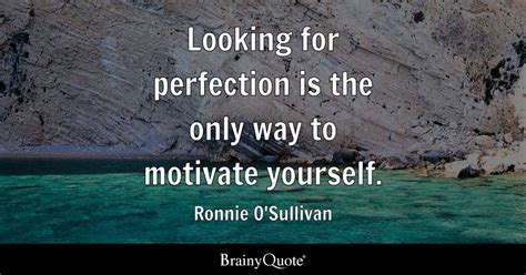 Ronnie O'Sullivan - Looking for perfection is the only way...