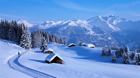 landscapes, Nature, Snow, Trees, White, Winter, Houses, Countryside ...