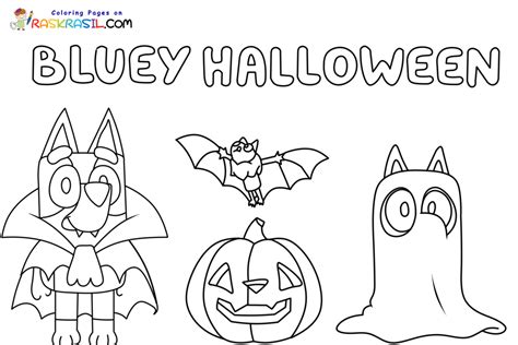 Bluey Halloween Coloring Pages