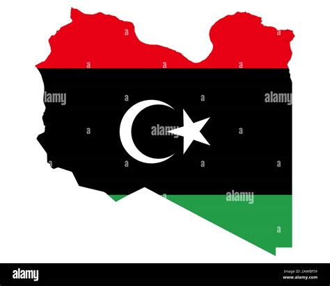 Flag in map of Libya Stock Photo - Alamy