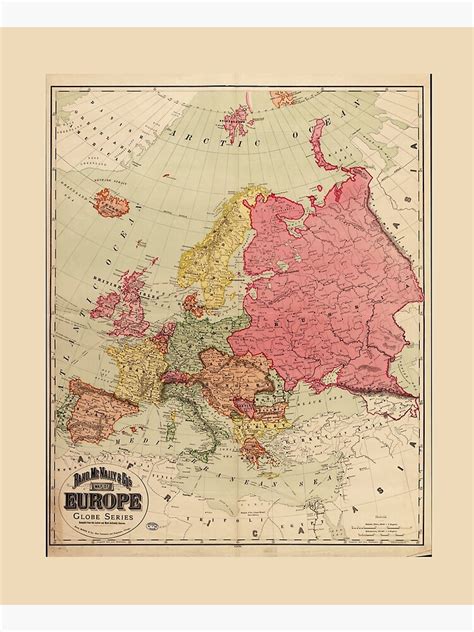 "Rand McNally Map of Europe (1894)" Poster for Sale by allhistory | Redbubble