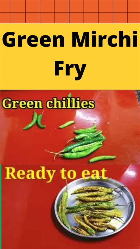 Green Chilly Fry-Mirchi Fry | Cooking recipes, Cooking, Food