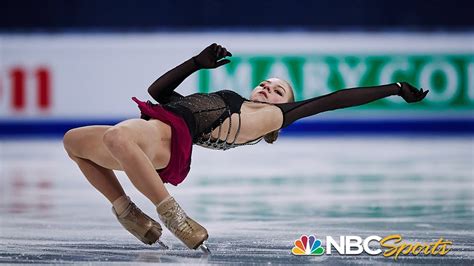 Trusova attempts five quads in valiant free skate, vaults from 12th to podium at worlds | NBC ...