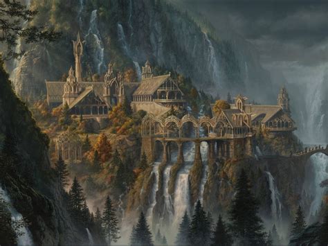 Wallpapers nature, the lord of the rings, terrain, Hobbit, water | Castle illustration, Fantasy ...