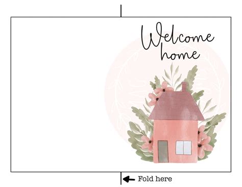 Welcome Home Printable Card New Home Printable Card | Etsy