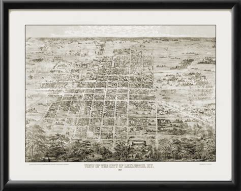 Lexington KY 1851 | Vintage City Maps