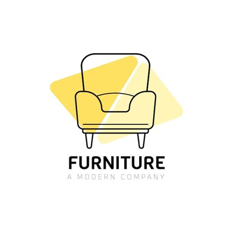 Free Vector | Furniture logo with armchair