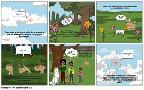 Carbon cycle comic strip Storyboard by 4fc6d49c