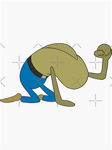 "frustrated spongebob character (digital drawing)" Sticker for Sale by ...