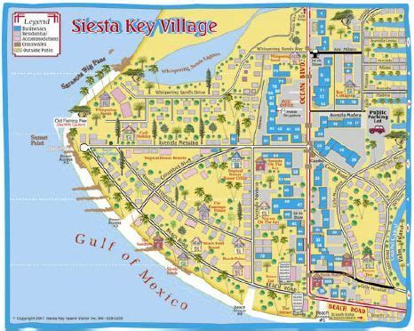 Siesta Key Village Map | Siesta Key, FL | Pinterest | Maps and Keys