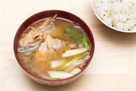 Miso soup stock image. Image of fish, green, miso, bowl - 249929571