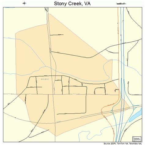 Stony Creek Virginia Street Map 5175840