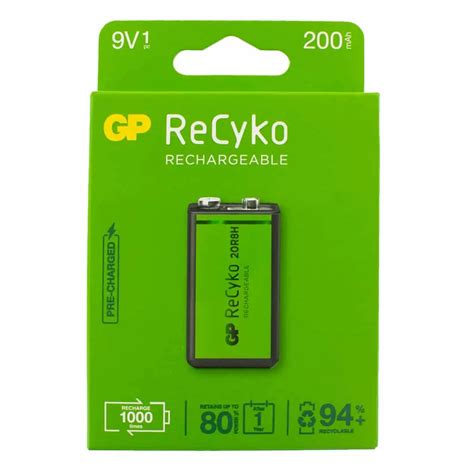 GP Batteries ReCyko+ 200mAh PP3 (9V) Rechargeable Battery - Cell Pack Solutions