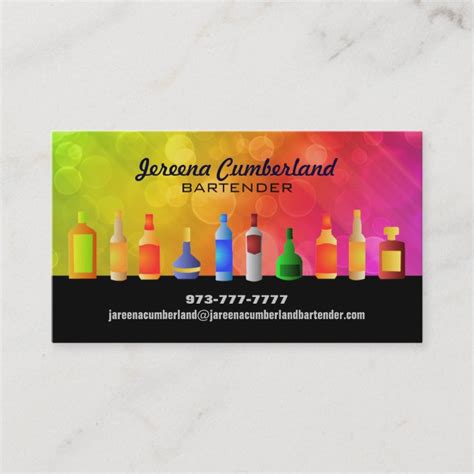 Bartending Business Cards | Zazzle