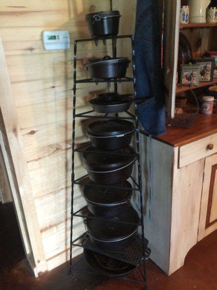 36 Easy And Creative Kitchen Organized with Rack | Iron storage, Cast iron, Cast iron dutch oven