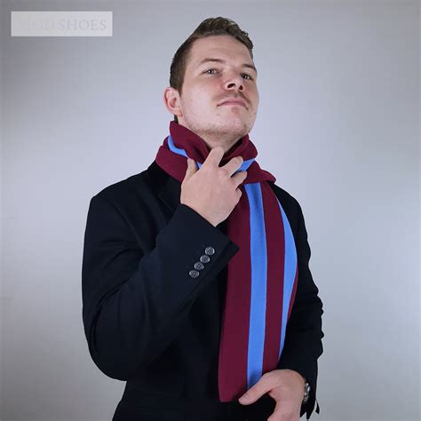 Claret & Blue College Scarf – Made In England Exclusively For Mod Shoes ...