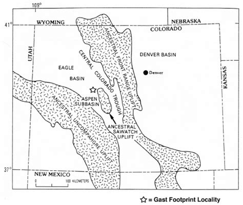 Paleozoic Ancestral Rocky mountain highlands and basins in Colorado,... | Download Scientific ...