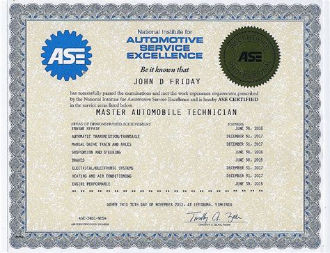 Are You Looking For A Fake ASE Certificate Template We Offering Ase ...