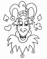 Coloring Picture Of A Jester Or Clown Joker  Nation sketch template