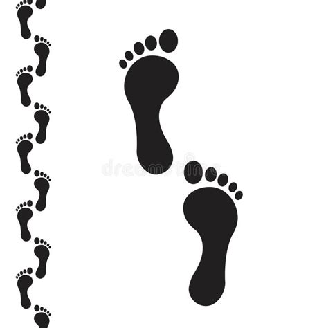 Footprint Path Vector Isolated on White Background. Human Footprints ...