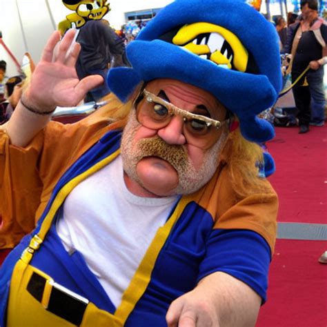 prompthunt: Full-Cosplay Wario, played by Danny Devito, 2011 Comic-Con, blog-photo