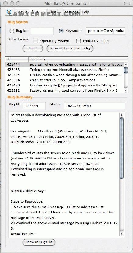 Bugzilla Screenshots - Free Software Download - Lawyerment