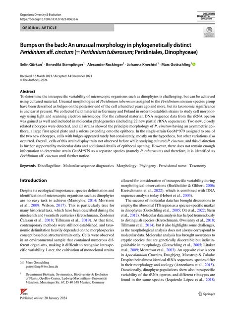 (PDF) Bumps on the back: An unusual morphology in phylogenetically ...