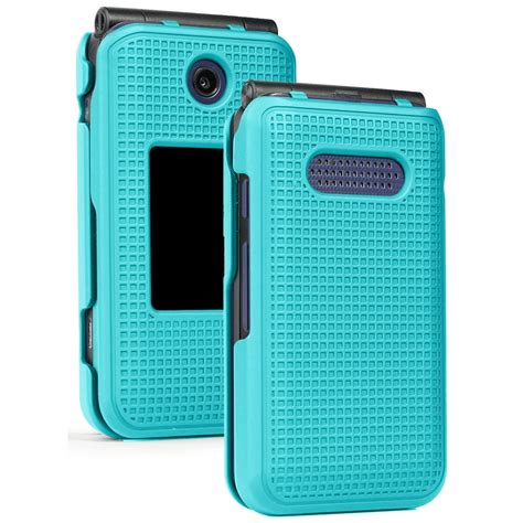 Case for Cingular Flip 4, Cricket Debut Case, Nakedcellphone [Teal Mint Cyan] Protective Snap-On ...