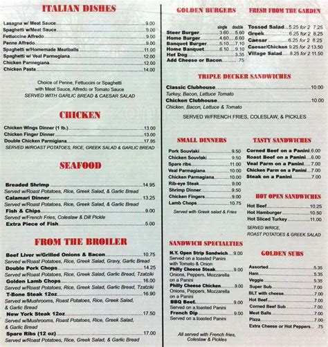 Menu at Golden Pizza pizzeria, Toronto, Broadview Ave