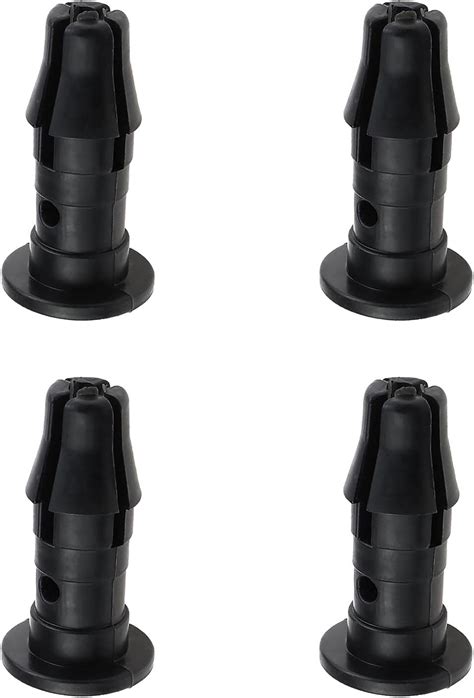 4X Wheelie Bin Lid Hinge Pins 55mmx16mm Black Plastic Fit for 240L Household and Commercial ...