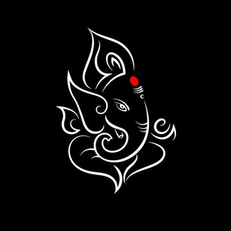 Premium Vector | Hindu God Lord Ganesha Illustration Isolated in Black Background | Ganesha ...